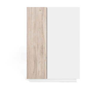 Biela/prírodná skrinka v dekore duba 90x126 cm Udine – Marckeric vyobraziť