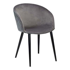 Sivá zamatová jedálenská stolička Dual – DAN-FORM Denmark vyobraziť