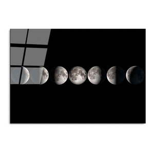 Sklenený obraz 100x70 cm Moon Phases - Wallity vyobraziť