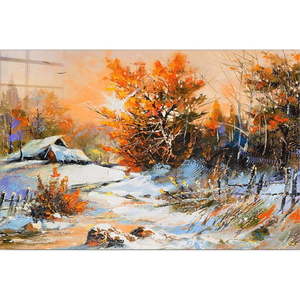 Sklenený obraz 70x50 cm Winter - Wallity vyobraziť