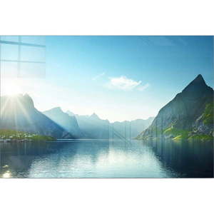 Sklenený obraz 100x70 cm Fjord - Wallity vyobraziť