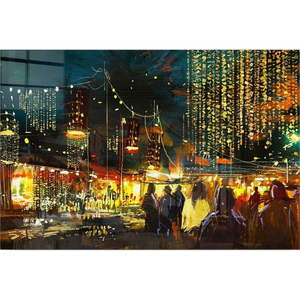 Sklenený obraz 70x50 cm City Street - Wallity vyobraziť