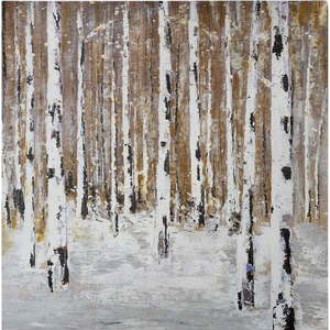 Ručne maľovaný obraz 70x70 cm Birch Wood – Wallity vyobraziť
