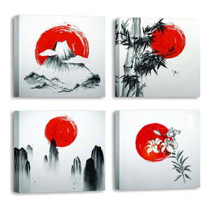 Obrazy v súprave 4 ks 30x30 cm Zen – Wallity vyobraziť