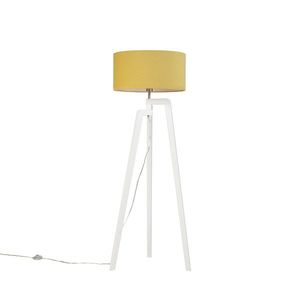 Moderná stojaca lampa biela s kukuričným tienidlom 50 cm - Puros vyobraziť