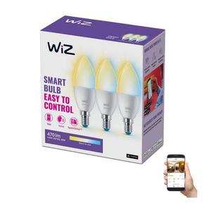 WiZ SADA 3x LED Stmievateľná žiarovka C37 E14/4, 9W/230V 2700-6500K CRI 90 Wi-Fi - WiZ vyobraziť