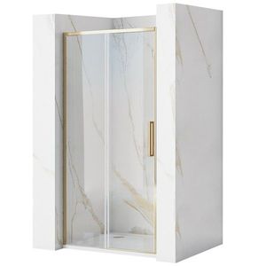 Posuvné sprchové dvere Rea Rapid 130 zlaté vyobraziť