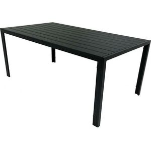 Záhradný kovový stôl ALLEN 205 x 90 x 74 cm čierny vyobraziť