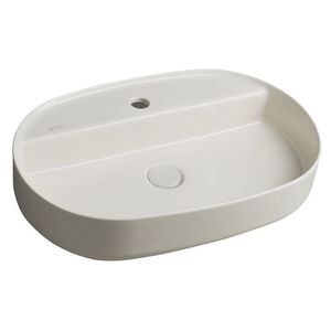 ISVEA - INFINITY OVAL keramické umývadlo na dosku, 60x40cm, Ivory 10NF65060-2K vyobraziť