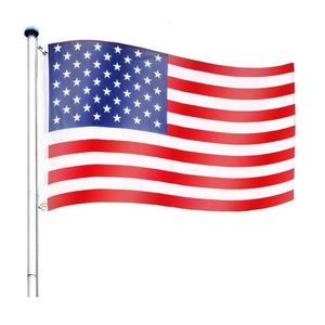 Vlajkový stožiar vrátane vlajky USA - 650 cm vyobraziť