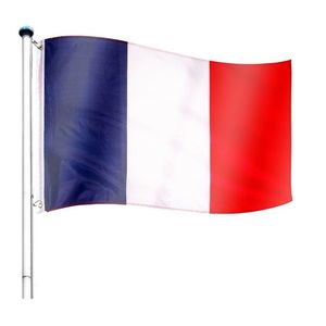 Vlajkový stožiar vrátane vlajky Francúzsko - 650 cm vyobraziť