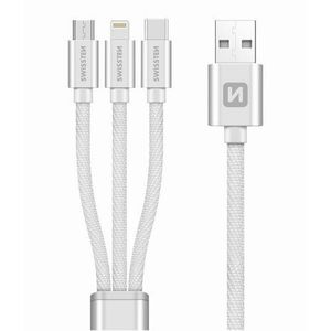 SWISSTEN Univerzálny kábel USB 3v1, 1, 2 m strieborná vyobraziť