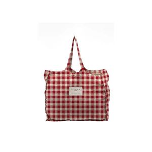 Látková taška Really Nice Things Linen Bag Red Vichy vyobraziť
