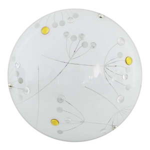 Biele LED stropné svietidlo so skleneným tienidlom ø 30 cm Floral - Candellux Lighting vyobraziť