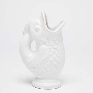 Biela ručne vyrobená váza Velvet Atelier Pez vyobraziť