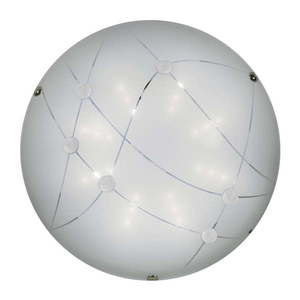 Bielo-zelené LED stropné svietidlo so skleneným tienidlom ø 30 cm Duca - Candellux Lighting vyobraziť