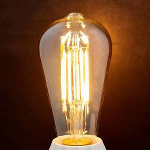 Lindby LED rustikálna lampa E27 6W 500 lm, jantárová 1 800 K vyobraziť