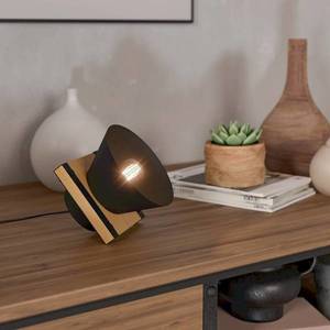 EGLO Stolová lampa Maccles v čiernej s drevom vyobraziť