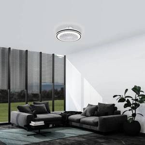 EGLO Stropný ventilátor Almeria LED CCT, biela/čierna vyobraziť