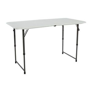 Skladací stôl 122 cm biela / čierna Dekorhome vyobraziť