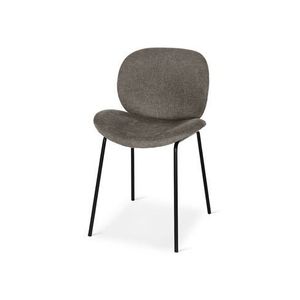 Čalúnená dizajnová stolička, sivobéžová vyobraziť