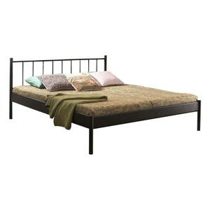 Čierna kovová dvojlôžková posteľ s roštom 160x200 cm Falez – Kalune Design vyobraziť