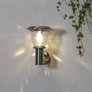 Nástenné vonkajšie solárne LED svietidlo Star Trading Pireus, výška 27 cm vyobraziť