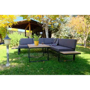 Sivá záhradná lounge súprava pre 6 Mers – Floriane Garden vyobraziť