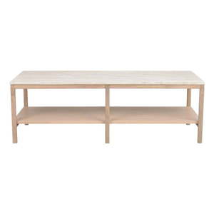 Biely konferenčný stolík s doskou z kameňa 140x60 cm Orwel - Rowico vyobraziť