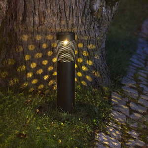 Čierne solárne LED osvetlenie z nerezovej ocele Star Trading Blace, výška 39 cm vyobraziť