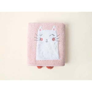 Ružová bavlnená detská osuška 75x50 cm Kitty - Foutastic vyobraziť