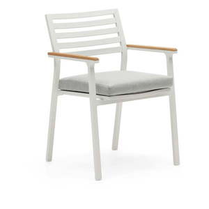 Biela kovová záhradná stolička Bona - Kave Home vyobraziť