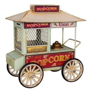 Kovová drobná dekorácia Popcorn Cart - Antic Line vyobraziť