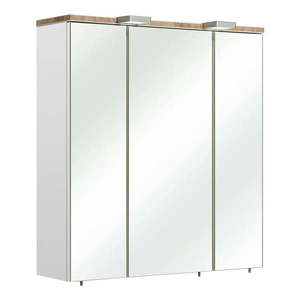 Biela závesná kúpeľňová skrinka so zrkadlom 65x70 cm Set 931 - Pelipal vyobraziť