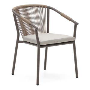 Béžová kovová záhradná stolička Xelida - Kave Home vyobraziť