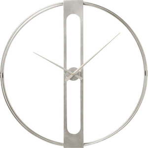 Nástenné hodiny v striebornej farbe Kare Design Clip, priemer 60 cm vyobraziť