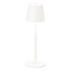 Biela LED stmievateľná stolová lampa so senzorom pohybu a s kovovým tienidlom (výška 38 cm) Tropea – Fischer & Honsel vyobraziť