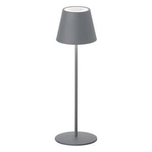 Sivá LED stmievateľná stolová lampa so senzorom pohybu a s kovovým tienidlom (výška 38 cm) Consenza – Fischer & Honsel vyobraziť