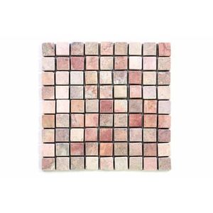 Divero Garth 1637 mramorová mozaika - červená 1 m2 - 30x30x0, 4 cm vyobraziť