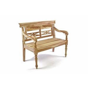 DIVERO drevená 2-miestna lavica pre deti z teakového dreva vyobraziť