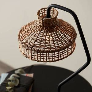 PR Home PR Home Loft stolová lampa s ratanovým tienidlom vyobraziť