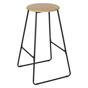 Čierna/prírodná bambusová barová stolička 70 cm Loft - Wenko vyobraziť