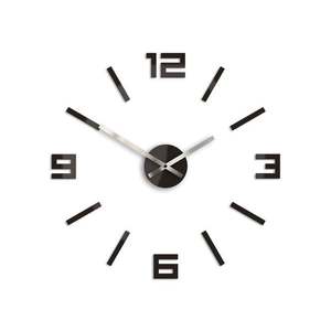 Moderné nástenné hodiny ARABIC WENGE wenge (nalepovacie hodiny na stenu) vyobraziť
