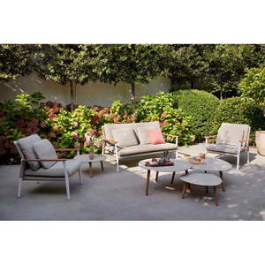 Krémovobiely záhradný lounge set pre 4 Ray - Diphano vyobraziť