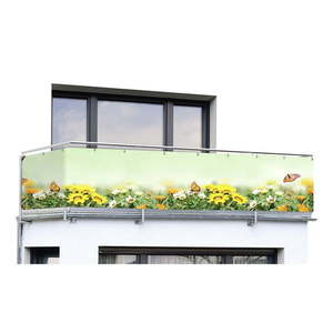 Žlto-zelená plastová balkónová zástena 500x85 cm Butterfly - Maximex vyobraziť