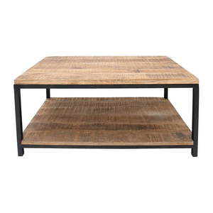 Čierny konferenčný stolík s doskou z mangového dreva LABEL51 Vintage XL vyobraziť