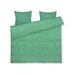Predĺžené zelené obliečky na dvojlôžko z bavlneného saténu 200x220 cm Pleasantly - JUNA vyobraziť