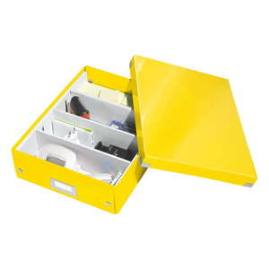 Žltý kartónový úložný box s vekom 28x37x10 cm Click&Store – Leitz vyobraziť