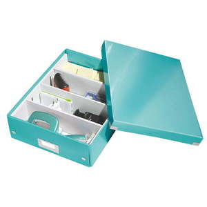 Zelený/tyrkysový kartónový úložný box s vekom 28x37x10 cm Click&Store – Leitz vyobraziť