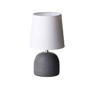 Sivá keramická stolová lampa s textilným tienidlom (výška 27, 5 cm) – Casa Selección vyobraziť